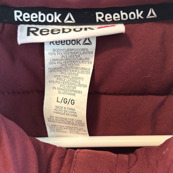 Reebok Women’s Maroon Quilted Vest - Picture 2 of 5